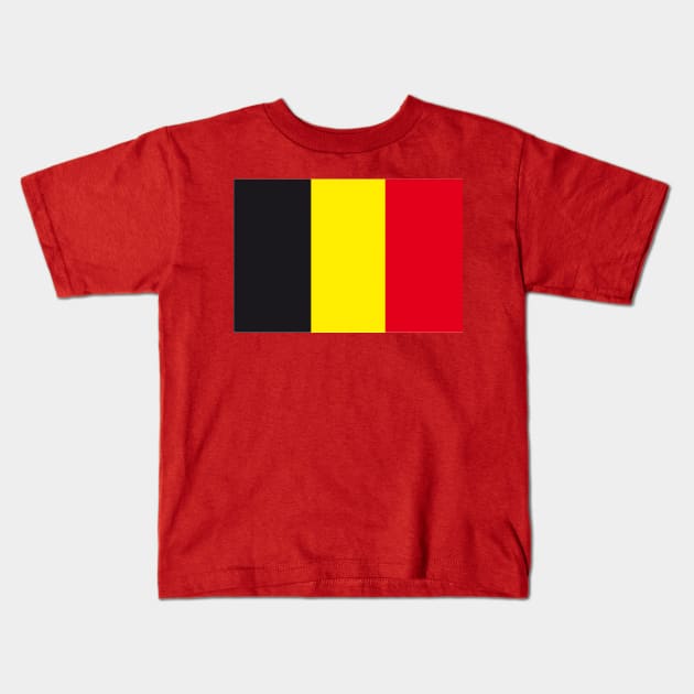 Flag of Belgium Kids T-Shirt by gold package